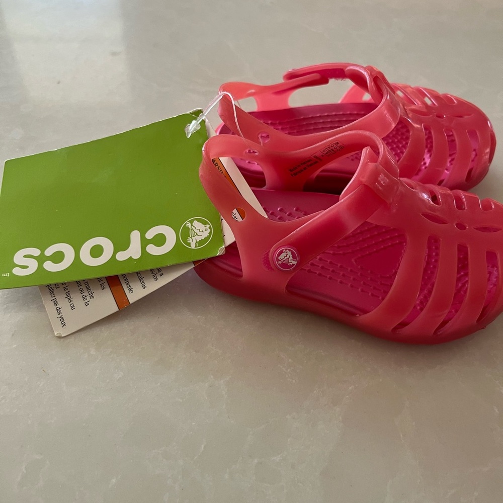 Crocs Isabella Sandal Pink Toddler Sz 4 NWT